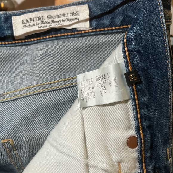 Kapital Distressed and Embroidered Jeans - Picture 7 of 8